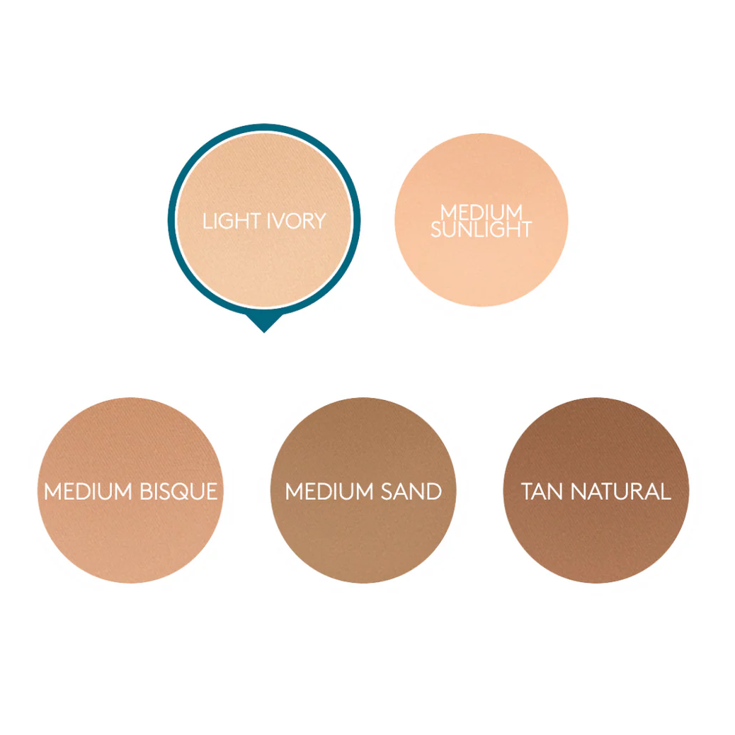 NATURAL FINISH PRESSED FOUNDATION SPF 20. "LIGHT IVORY"